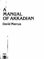 A Manual of Akkadian by David Marcus.pdf